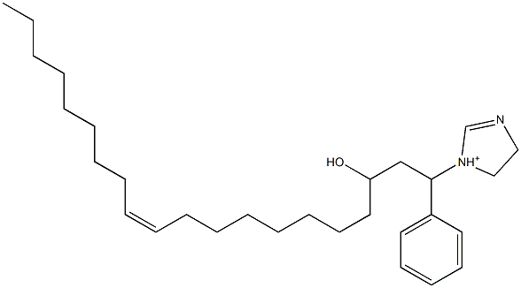 2-[(Z)-8-Heptadecenyl]-4,5-dihydro-1-(2-hydroxyethyl)-1-phenylmethyl-1H-imidazol-1-ium Struktur