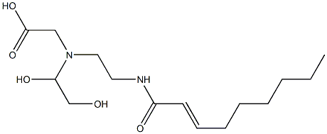 N-(1,2-Dihydroxyethyl)-N-[2-(2-nonenoylamino)ethyl]aminoacetic acid Struktur