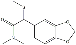 N,N-Dimethyl-2-(methylthio)-2-(1,3-benzodioxol-5-yl)acetamide Struktur