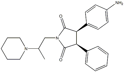 (3R,4S)-3-(4-Aminophenyl)-4-phenyl-1-(2-piperidinopropyl)pyrrolidine-2,5-dione Struktur