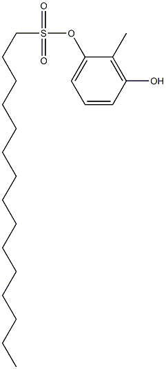 1-Pentadecanesulfonic acid 3-hydroxy-2-methylphenyl ester Struktur