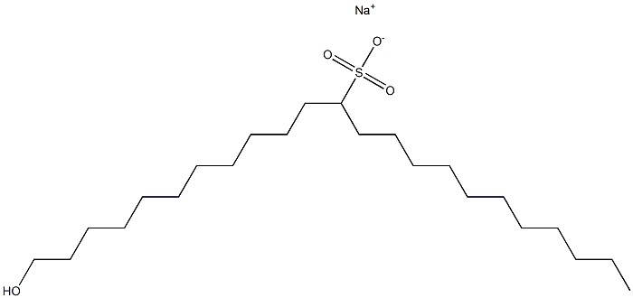 1-Hydroxytricosane-12-sulfonic acid sodium salt Struktur