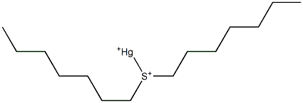 (Diheptylsulfonio)mercury(I) Struktur