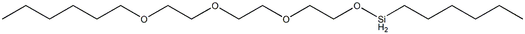 Hexyl[2-[2-[2-(hexyloxy)ethoxy]ethoxy]ethoxy]silane Struktur