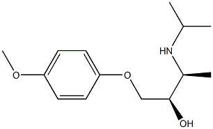 (2R,3S)-1-(4-Methoxyphenoxy)-3-isopropylamino-2-butanol Struktur