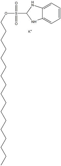 2,3-Dihydro-2-heptadecyl-1H-benzimidazole-2-sulfonic acid potassium salt Struktur