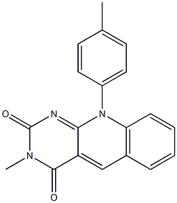 10-(p-Tolyl)-3-methylpyrimido[4,5-b]quinoline-2,4(3H,10H)-dione Struktur