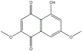 5-Hydroxy-2,7-dimethoxy-1,4-naphthoquinone Struktur