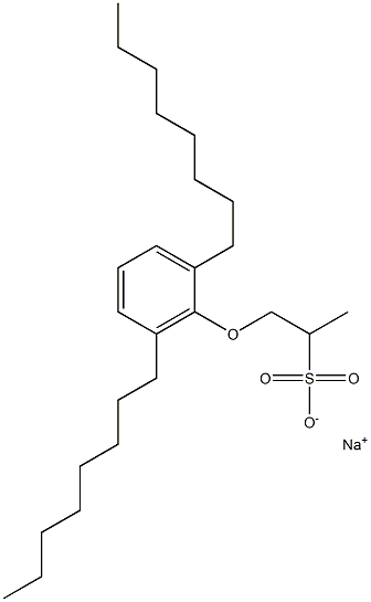 1-(2,6-Dioctylphenoxy)propane-2-sulfonic acid sodium salt Struktur