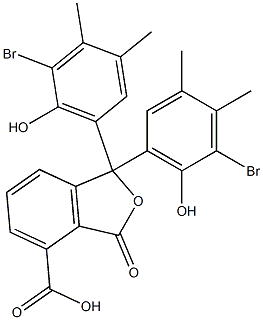 1,1-Bis(5-bromo-6-hydroxy-3,4-dimethylphenyl)-1,3-dihydro-3-oxoisobenzofuran-4-carboxylic acid Struktur