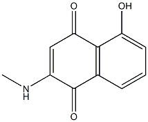 5-Hydroxy-2-methylamino-1,4-naphthoquinone Struktur