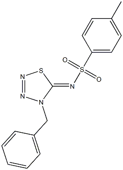 4-Benzyl-5-(4-methylphenyl)sulfonylimino-4,5-dihydro-1,2,3,4-thiatriazole Struktur