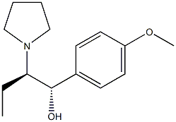 (1S,2R)-1-(p-Methoxyphenyl)-2-(1-pyrrolidinyl)-1-butanol Struktur