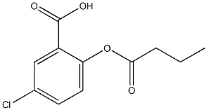 2-Butyryloxy-5-chlorobenzoic acid Struktur