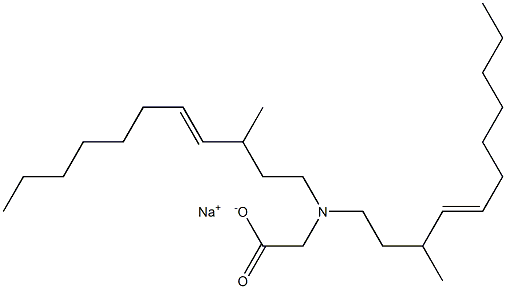 N,N-Bis(3-methyl-4-undecenyl)glycine sodium salt Struktur