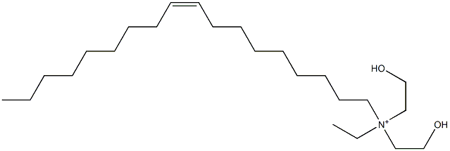 (Z)-N-Ethyl-N,N-bis(2-hydroxyethyl)-9-octadecen-1-aminium Struktur