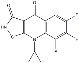 9-Cyclopropyl-6,7,8-trifluoroisothiazolo[5,4-b]quinoline-3,4(2H,9H)-dione Struktur