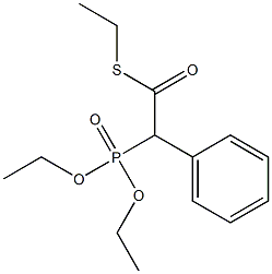 2-(Diethoxyphosphinyl)-2-phenylthioacetic acid S-ethyl ester Struktur