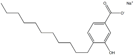 4-Undecyl-3-hydroxybenzoic acid sodium salt Struktur