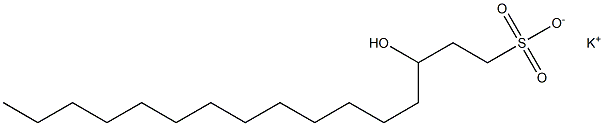 3-Hydroxyhexadecane-1-sulfonic acid potassium salt Struktur