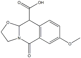 2,3,10,10a-Tetrahydro-7-methoxy-5-oxo-5H-oxazolo[3,2-b]isoquinoline-10-carboxylic acid Struktur