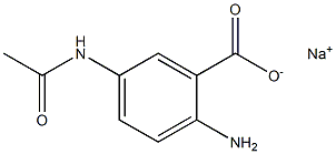 5-Acetylamino-2-aminobenzoic acid sodium salt Struktur