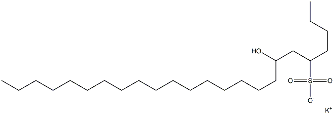 7-Hydroxytetracosane-5-sulfonic acid potassium salt Struktur