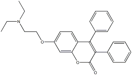 7-[2-(Diethylamino)ethoxy]-3,4-diphenyl-2H-1-benzopyran-2-one Struktur