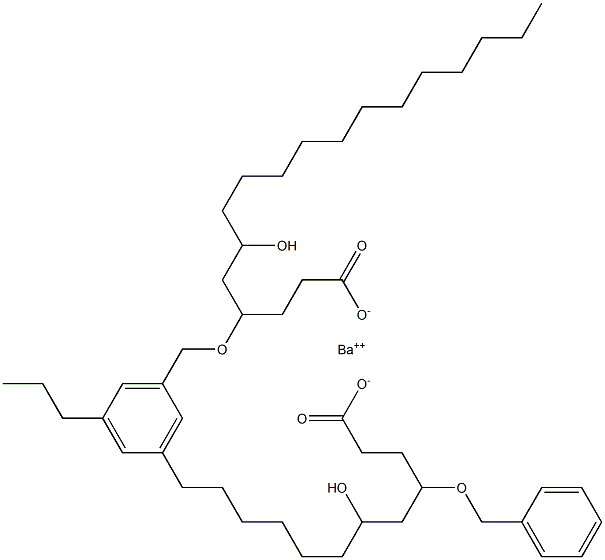 Bis(4-benzyloxy-6-hydroxystearic acid)barium salt Struktur