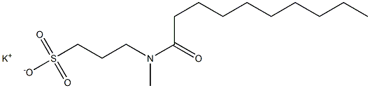 3-(N-Caprinoyl-N-methylamino)-1-propanesulfonic acid potassium salt Struktur