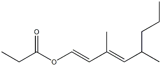 Propionic acid 3,5-dimethyl-1,3-octadienyl ester Struktur