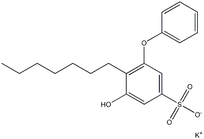 5-Hydroxy-6-heptyl[oxybisbenzene]-3-sulfonic acid potassium salt Struktur