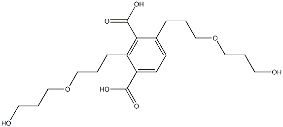 2,4-Bis(7-hydroxy-4-oxaheptan-1-yl)isophthalic acid Struktur