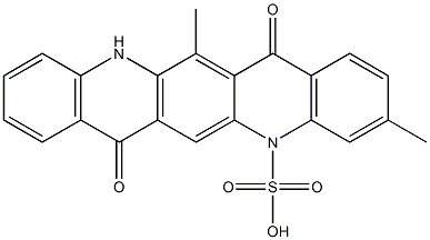 5,7,12,14-Tetrahydro-3,13-dimethyl-7,14-dioxoquino[2,3-b]acridine-5-sulfonic acid Struktur