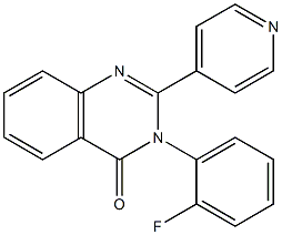 2-(4-Pyridyl)-3-(o-fluorophenyl)-4(3H)-quinazolinone Struktur