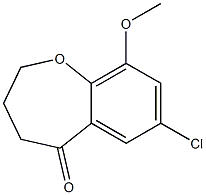 7-Chloro-9-methoxy-3,4-dihydro-1-benzoxepin-5(2H)-one Struktur