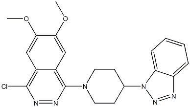 1-[4-(1H-Benzotriazol-1-yl)piperidino]-4-chloro-6,7-dimethoxyphthalazine Struktur