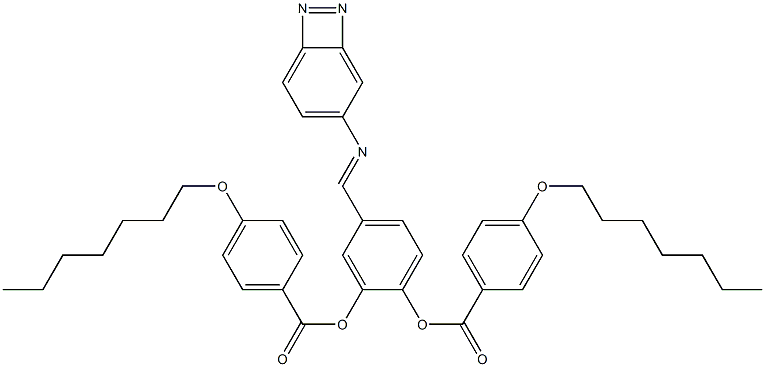 Bis[4-(heptyloxy)benzoic acid]4-[(azobenzen-4-yl)iminomethyl]-1,2-phenylene ester Struktur