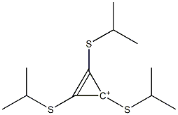 1,2,3-Tris(isopropylthio)cyclopropenylium Struktur