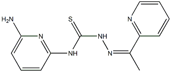 1-[1-(2-Pyridinyl)ethylidene]-4-(6-amino-2-pyridinyl)thiosemicarbazide Struktur