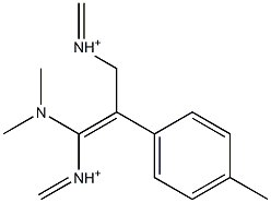 3-Dimethylamino-2-(4-methylphenyl)-2-propene-1-(dimethyliminium) Struktur