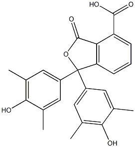 1,3-Dihydro-1,1-bis(4-hydroxy-3,5-dimethylphenyl)-3-oxoisobenzofuran-4-carboxylic acid Struktur