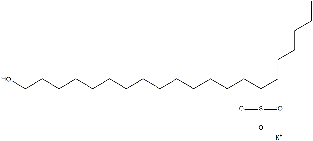 21-Hydroxyhenicosane-7-sulfonic acid potassium salt Struktur