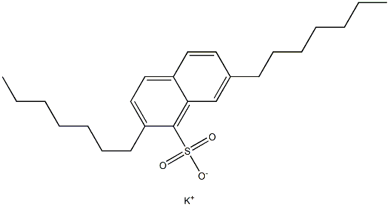 2,7-Diheptyl-1-naphthalenesulfonic acid potassium salt Struktur