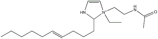 1-[2-(Acetylamino)ethyl]-2-(4-decenyl)-1-ethyl-4-imidazoline-1-ium Struktur