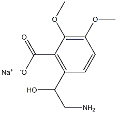 6-(2-Amino-1-hydroxyethyl)-2,3-dimethoxybenzoic acid sodium salt Struktur