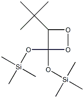 3,3-Bis(trimethylsilyloxy)-4-tert-butyl-1,2-dioxetane Struktur