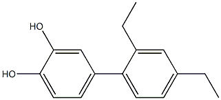 4-(2,4-Diethylphenyl)benzene-1,2-diol Struktur