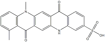 5,7,12,14-Tetrahydro-8,12-dimethyl-7,14-dioxoquino[2,3-b]acridine-3-sulfonic acid Struktur