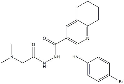 N'-[2-(Dimethylamino)acetyl]-2-[(4-bromophenyl)amino]-5,6,7,8-tetrahydroquinoline-3-carbohydrazide Struktur